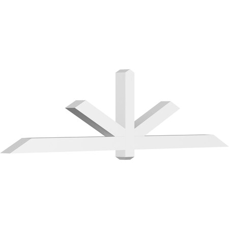 Ekena Millwork Kennewick Architectural Grade PVC Gable Bracket, 96"W x 24"H x 4"D x 4"F, 6/12 Pitch GBP096X24X0404KEN00